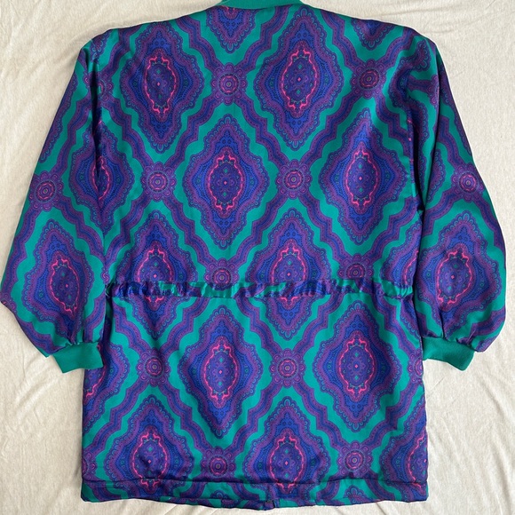 Vintage Ports Trademark Designs Green and Purple Paisley jacket - Picture 6 of 11